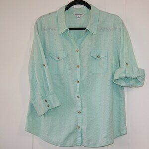 Croft & Barrow || Women's Light Green Blouse || Size XL